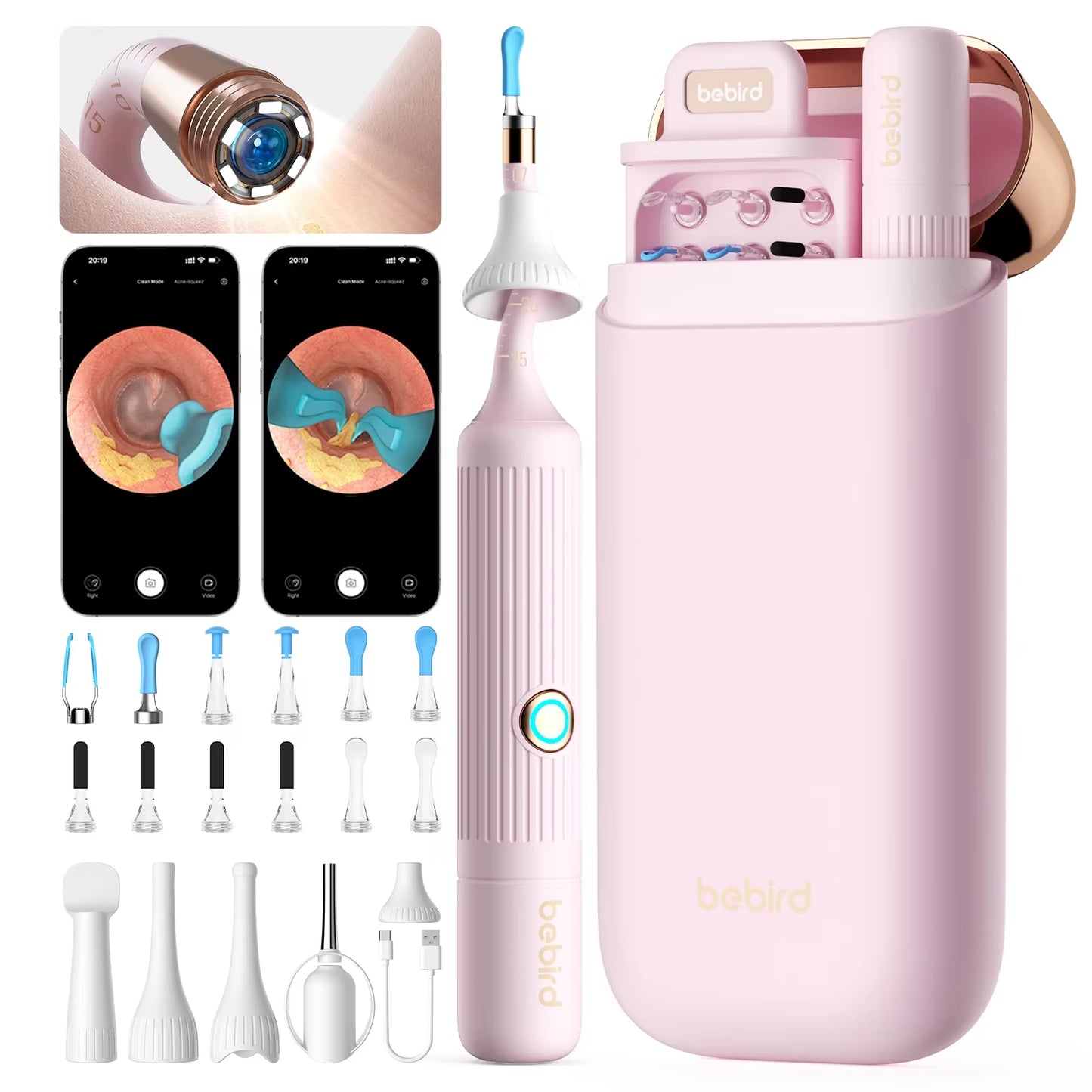 Original Earsight plus I35R-R37R-D39R Compact All-In-1 Visual Ear Wax Remover Portable Ear Cleaner Oral Otoscope Camera